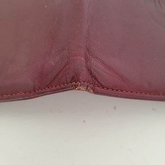 Must De Cartier Men's Bifold Leather Bordeaux Red Wallet Medium Card Bill - Picture 8 of 10